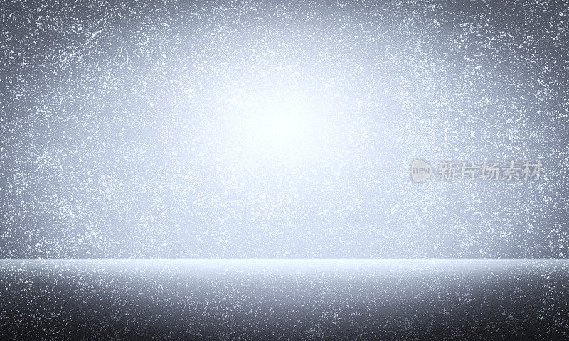 摘要白雪皑皑的冬天背景小插图聚光灯与复制空间