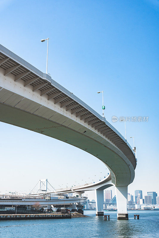 东京城市上空高架公路的桥梁基础和支柱