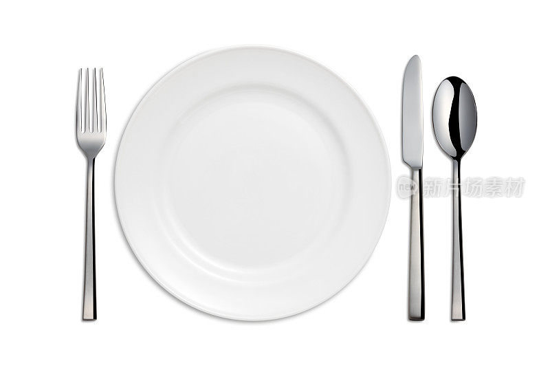 采购产品晚餐盘子，刀，勺子和叉子