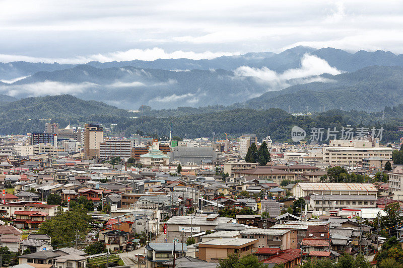 日本飞驒-高山鸟瞰图