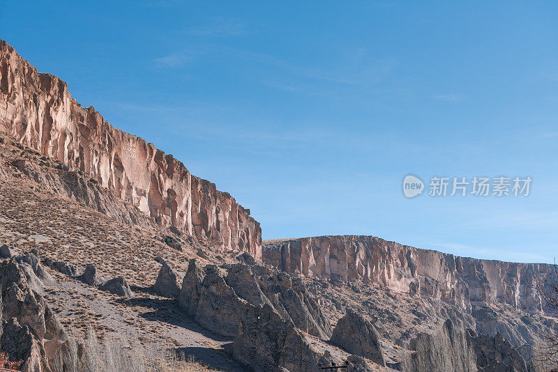 Soğanlı土耳其开塞里的洞穴城市火山景观