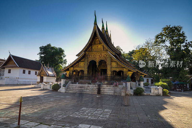 老挝琅勃拉邦的金城寺。湘通寺是老挝最重要的寺院之一。