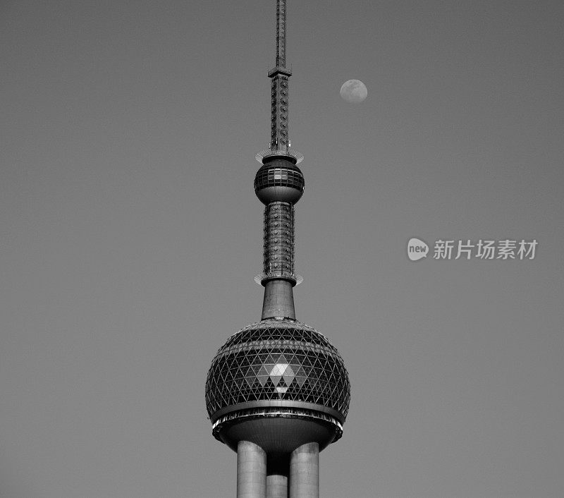 东方明珠塔，高段，上海，中国