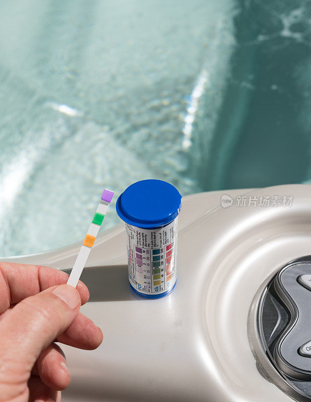 热水浴缸、水疗中心的水化学测试条