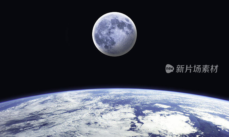 地球上的月球-太空场景