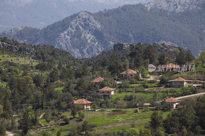 土耳其安塔利亚附近的安纳托利亚村庄