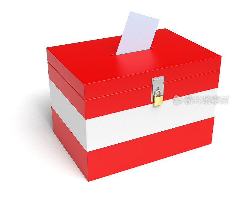 奥地利国旗投票箱