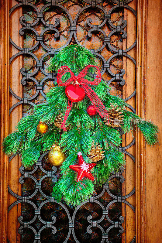 圣诞装饰门