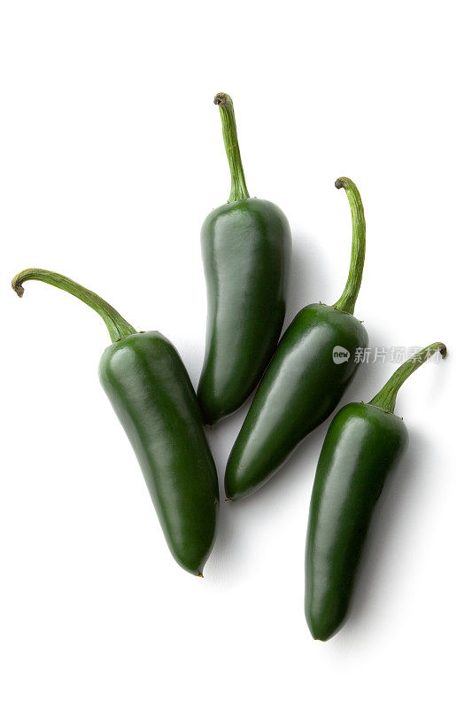 蔬菜:在白色背景上分离的墨西哥胡椒