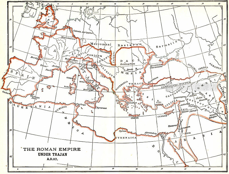罗马帝国的古地图