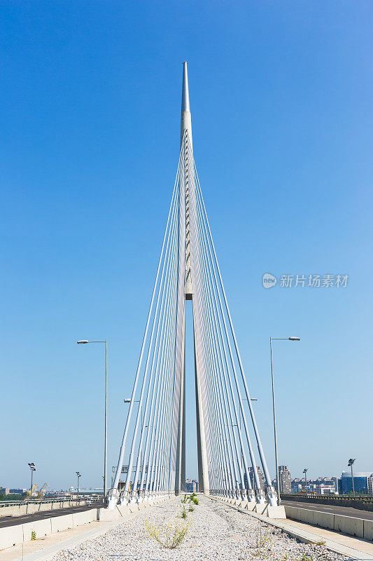 欧洲塞尔维亚贝尔格莱德的阿达桥