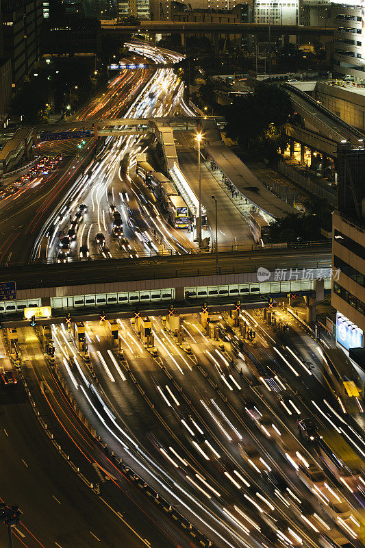 香港收费站鸟瞰图