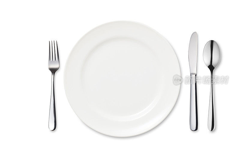 采购产品晚餐盘子，刀，勺子和叉子