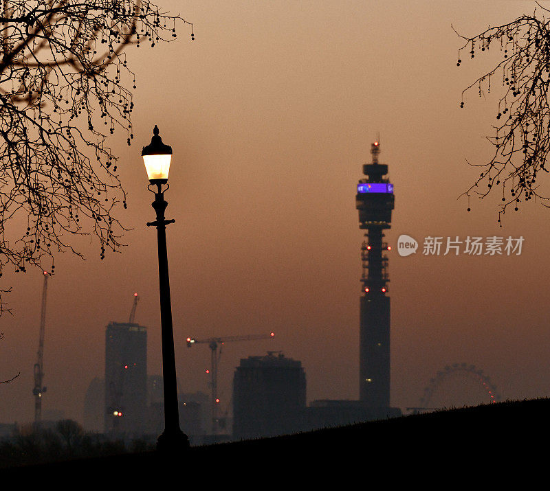 伦敦黎明从樱草花山