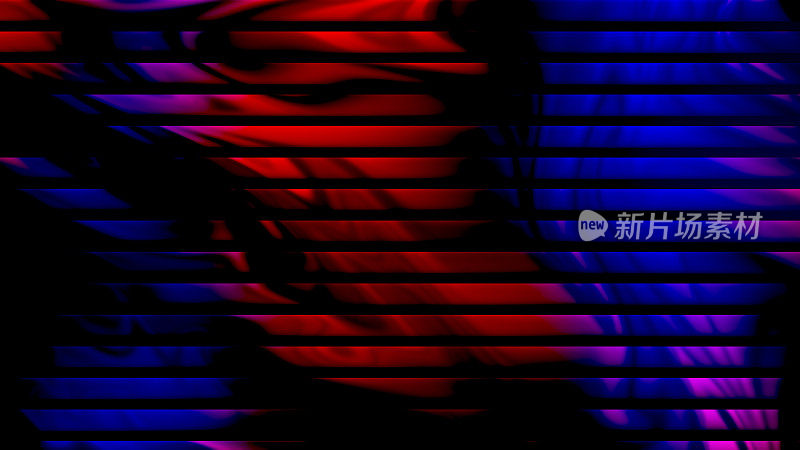 霓虹彩色条纹抽象百叶百叶窗封闭街灯夜生活红蓝紫黑图案