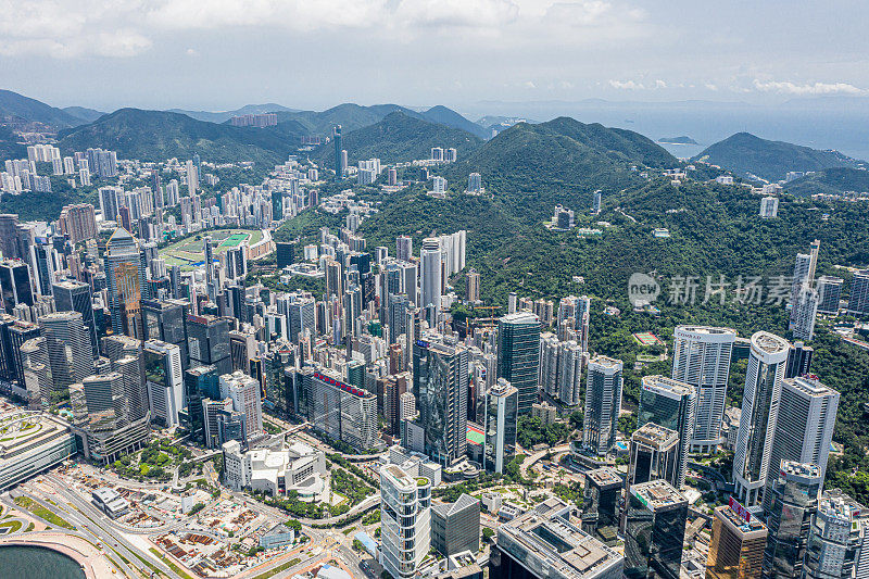 香港城市无人机视图