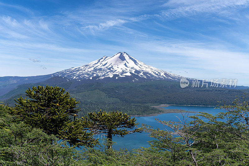 孔吉里奥国家公园里亚伊马火山的高架景观