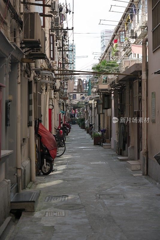 中国上海前日本租界山阴街的小巷或附近