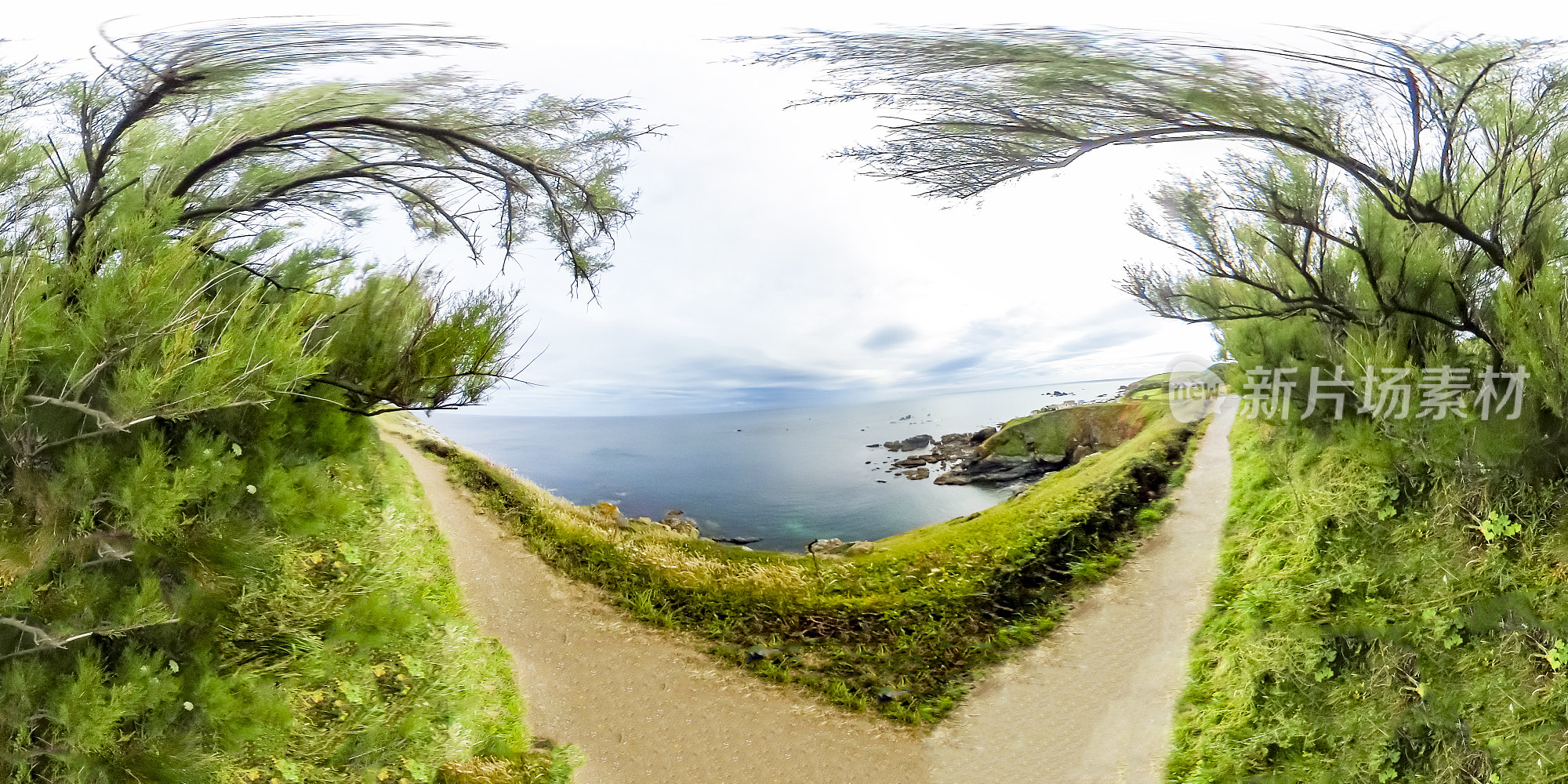 到兰提维湾的360度步道图像