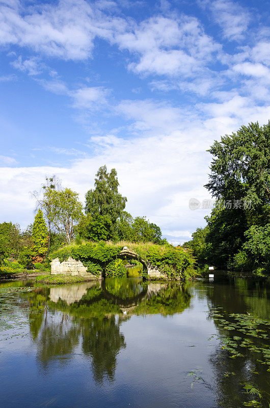 诺丁汉郡，英格兰的夏天，建筑和景观