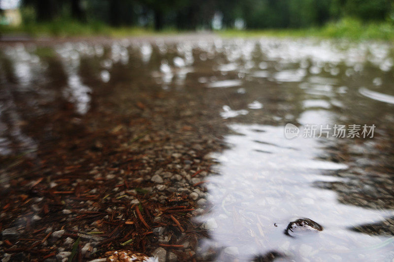 水坑与雨滴