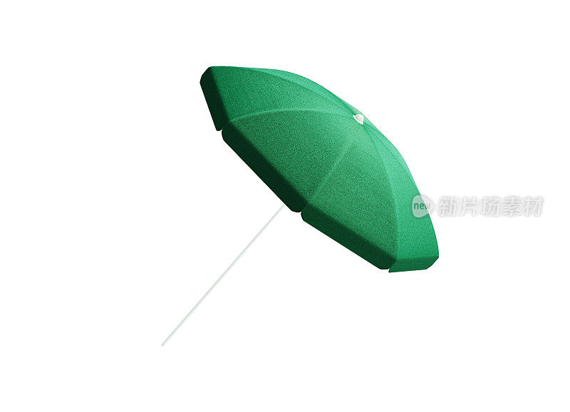 白底绿伞
