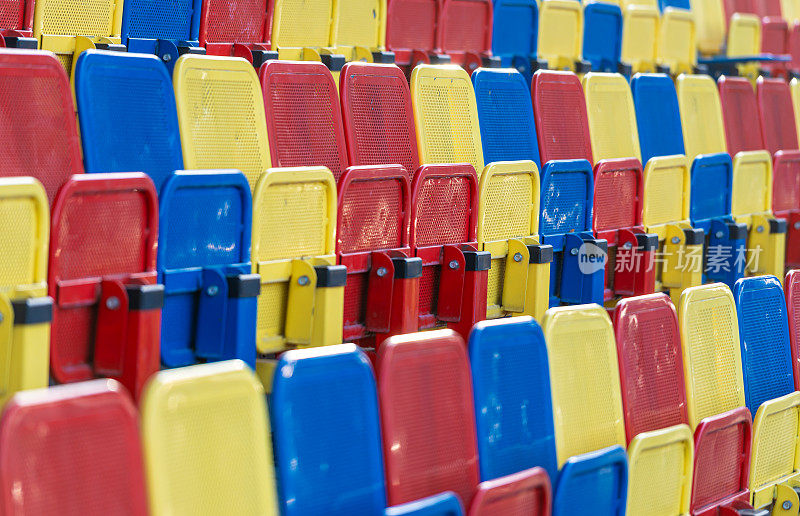 全画框彩色体育场座椅