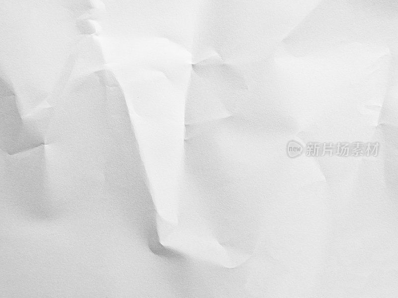 纸白色皱巴巴的背景旧的复古信灰色皱纸脏折痕页设计信撕破羊皮纸工艺垃圾牛皮纸图案粗糙帆布棕色页老化纹理模拟纸板。