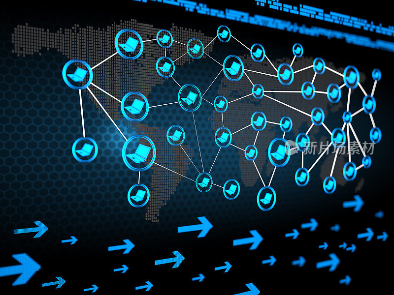 互联网通信数字概念