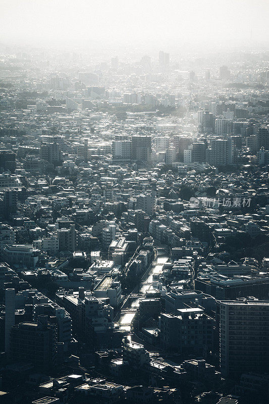 大城市的看法。东京,日本。