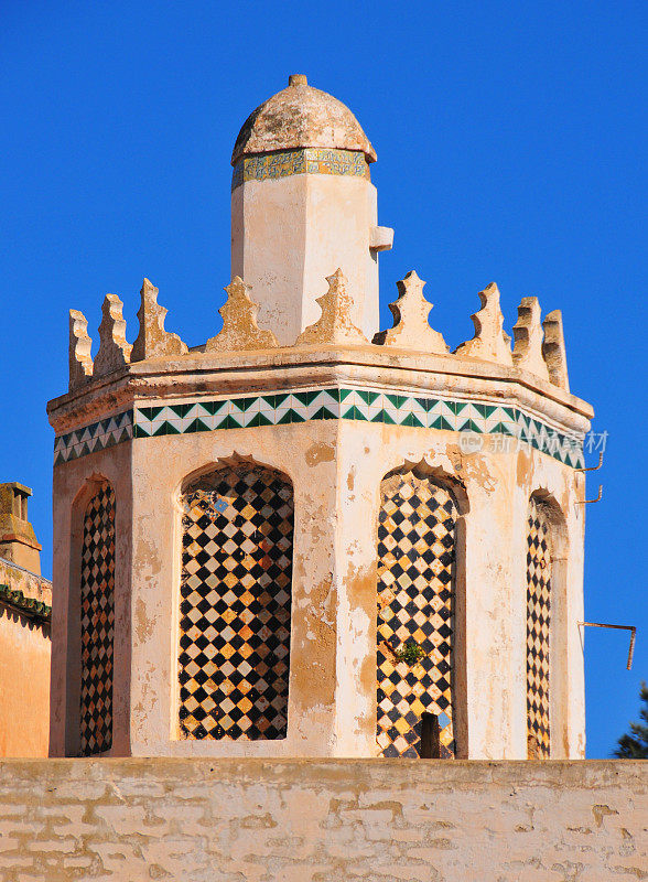 阿尔及尔，阿尔及利亚:城堡，戴伊宫-八角形塔