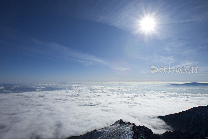 从高塔特拉斯山的山顶观看。