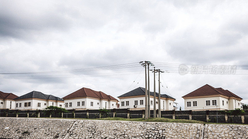 尼日利亚阿布贾附近的新住宅开发。