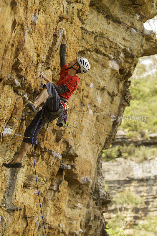 男性Rockclimber