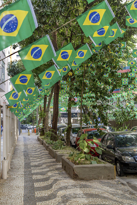 里约热内卢的街道为2014年世界杯而装饰