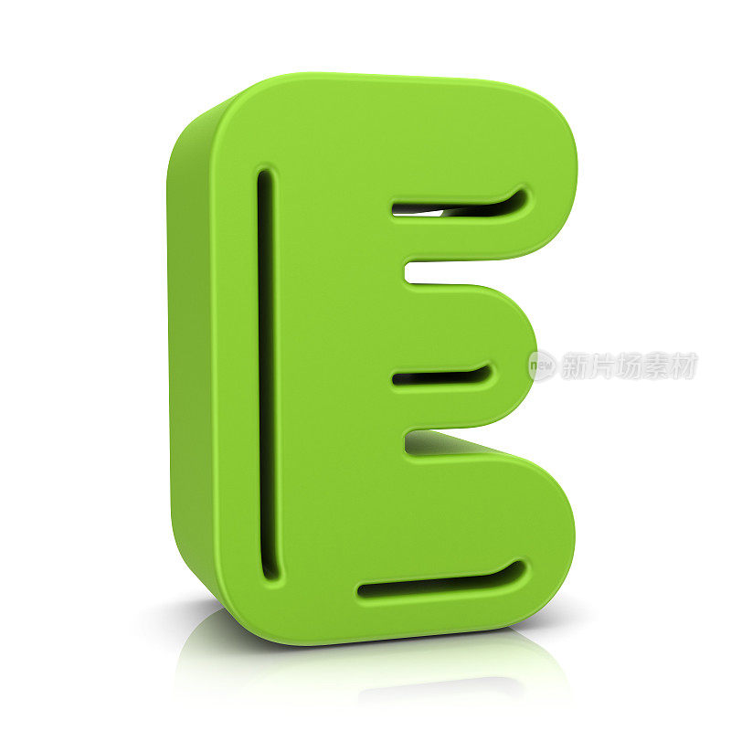绿色字母E