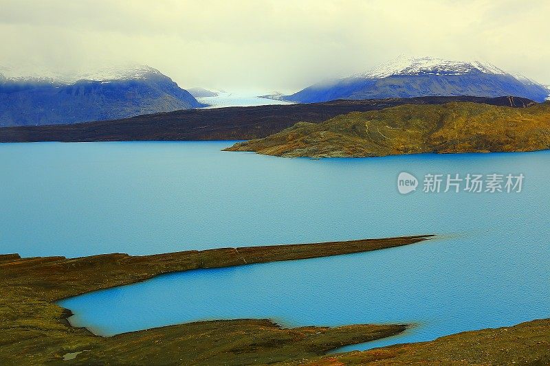 乌普萨拉冰川，碧绿的阿根廷湖，巴塔哥尼亚景观