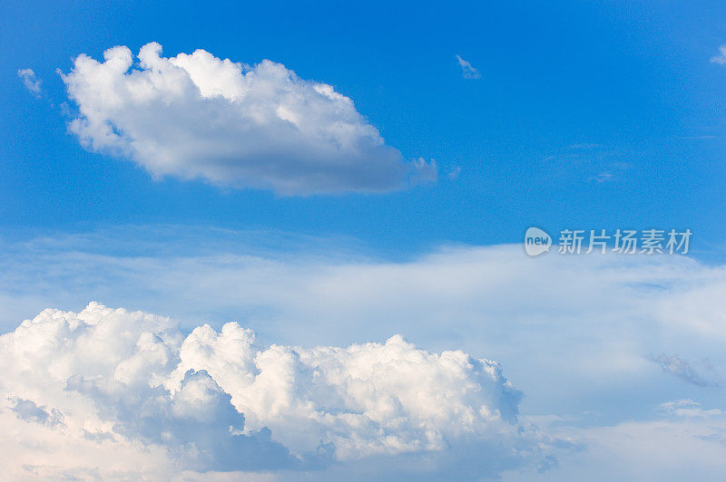 晴朗天空的云景