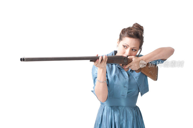 女人一把猎枪