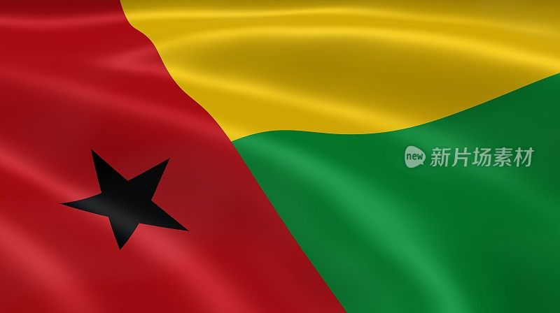 几内亚比绍国旗迎风飘扬