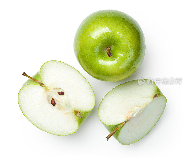 白色的绿苹果