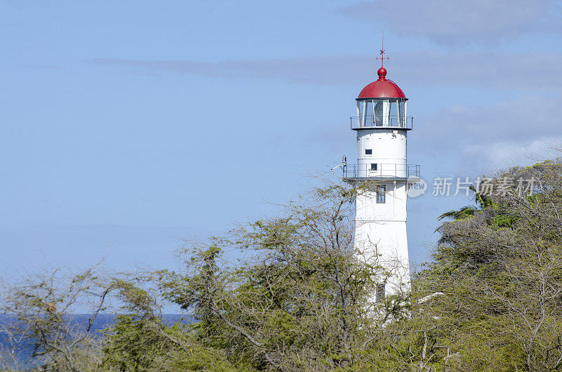 夏威夷瓦胡岛的钻石头灯塔