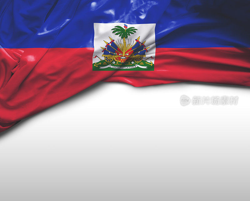 海地挥舞着国旗
