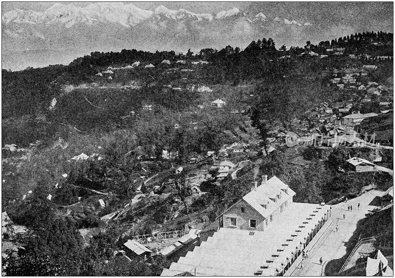 印度大吉岭周游世界的古董黑白照片