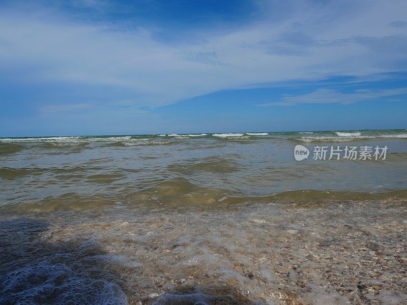 夏日海滩和大海