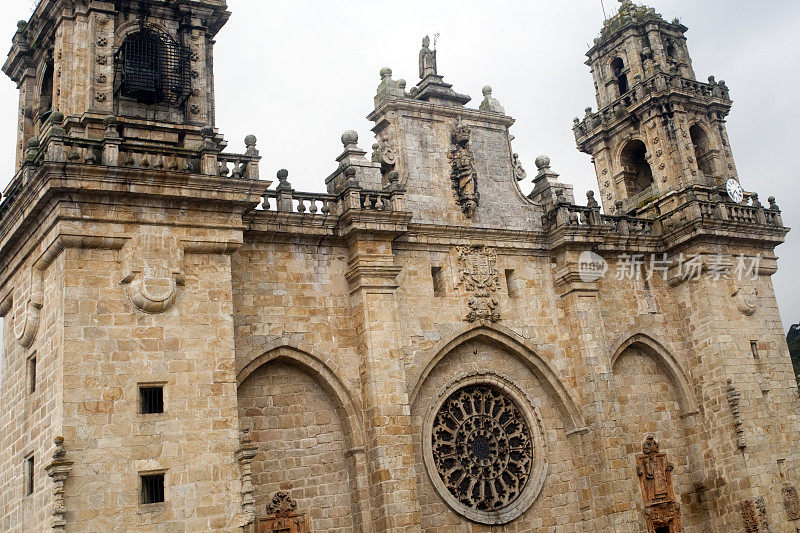 Mondoñedo大教堂正面，卢戈省，加利西亚，西班牙。