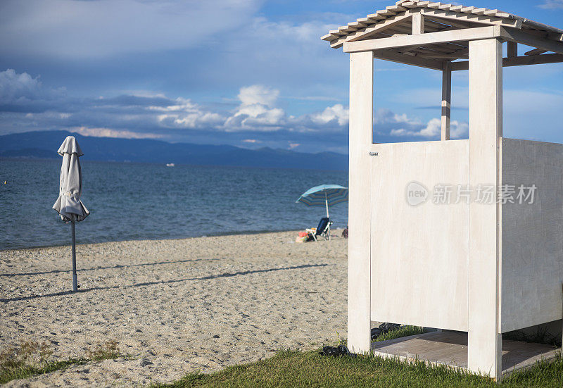 旅游胜地的海滩小屋