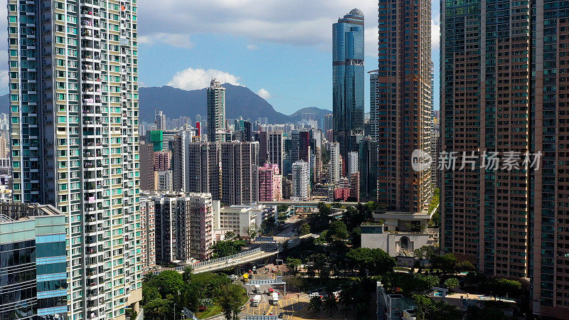 香港住宅区鸟瞰图