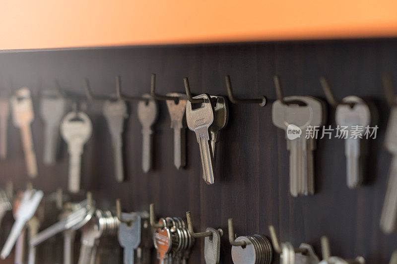 几种钥匙类型，如家用钥匙和汽车钥匙