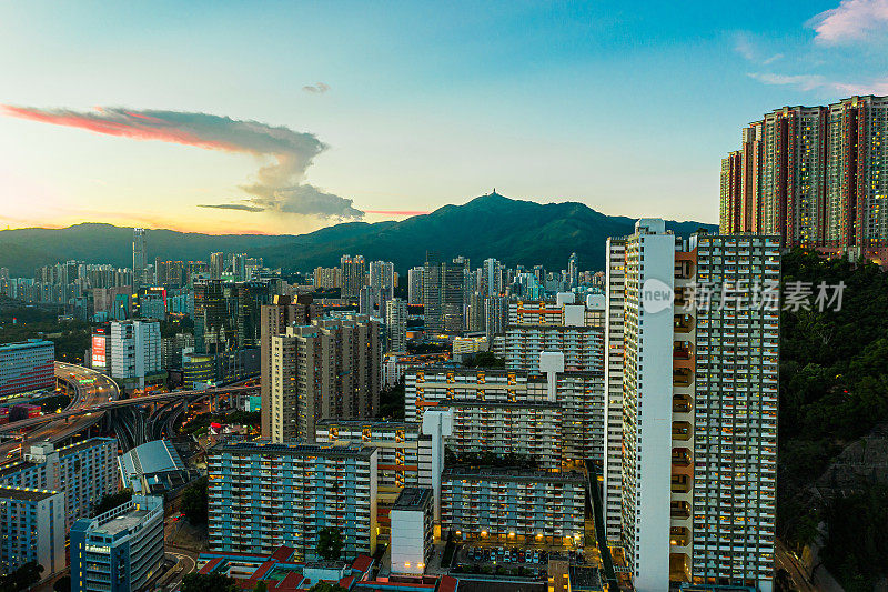 城市的城市。房地产住宅建筑香港